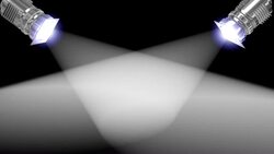 Spotlights direct light around a dark area. Stock Footage