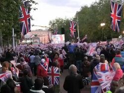 ATMOSPHERE: BBC Concert Diamond Jubilee at Buckingham Palace on June 04, 2012 in London, England (Footage by WireImage Video/Getty Images) Stock Footage