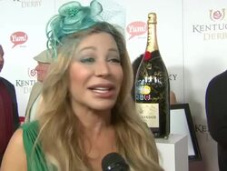 INTERVIEW - Taylor Dayne on singing with Smokey Robinson, on her outfit at Moet & Chandon Toasts The 139th Kentucky Derby Stock Footage