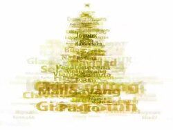 MERRY CHRISTMAS (TREE) IN ALL IMPORTANT LANGUAGES. (seamless_loopable) Stock Footage
