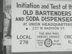 Bartenders train in the wake of Prohibition's repeal Stock Footage