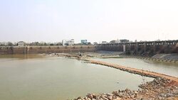 Dam and water gate Stock Footage