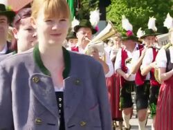 Traditional Bavarian Costume Parade Stock Footage