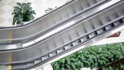 Shopping Mall Escalator Stock Footage