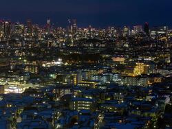 T/L,Buildings and houses. Stock Footage