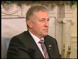 US President Bush meets Czech PM Mirek Topolanek News Clip