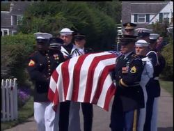The memorial motorcade for Sen. Edward M. Kennedy has arrived at the John F. Kennedy Presidential Library, where his body will lie in repose. News Clip