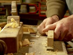 HD DOLLY: Skilled Carpenter Stock Footage