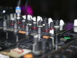 DJ console in a nightclub Stock Footage
