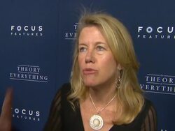 INTERVIEW - Lisa Bruce on why she wanted to show audiences another side at "The Theory Of Everything" Los Angeles Premiere Presented By Focus Features Stock Footage