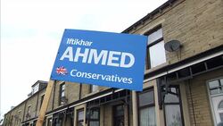 Election placards in Bradford News Clip