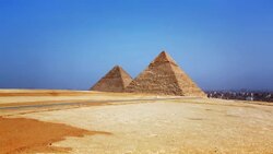 Great Pyramids of Giza Cairo Egypt Stock Footage