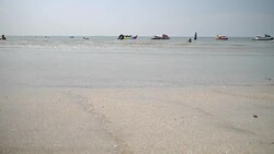children play on the beach Stock Footage