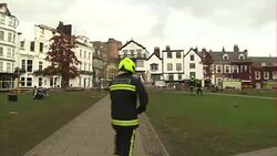 Burnt out shell of historic Exeter hotel News Clip