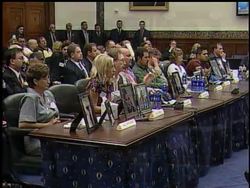 There could be tears today on Capitol Hill as the families of six coal miners presumed to have died in a Utah collapse in August testify before a Congressional committee.  AP Congressional correspondent Jerry Bodlander reports. News Clip