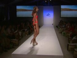 Models walk the runway at Xtra Life Lycra Brand Stock Footage