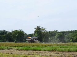 Tractor harvesting Stock Footage