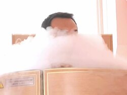 man in the cryo sauna Stock Footage
