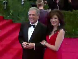 Leslie Moonves and Julie Chen at "PUNK: Chaos To Couture" Costume Institute Gala Stock Footage