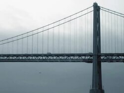San Francisco Bay Bridge Fast Motion Stock Footage