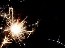 Sparks over black Stock Footage