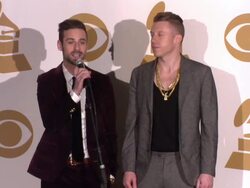 INTERVIEW - Ryan Lewis, Macklemore on Nelson Mandela at The GRAMMY Nominations Concert Live!! - Countdown To Music's Biggest Night on 12/6/2013 in Los Angeles, CA.  (Footage by WireImage Video/Getty Images Entertainment Video) Stock Footage