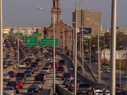 CS, WS, Traffic on highway, New Orleans, Louisiana, USA Stock Footage