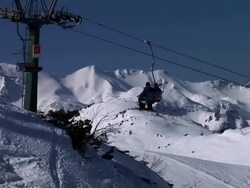 HD: On The Ski Lift Stock Footage