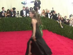 Lupita Nyong'o - 'Charles James: Beyond Fashion' Costume Institute Gala - Arrivals Stock Footage