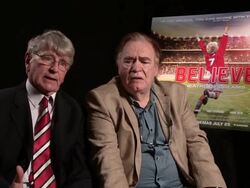 INTERVIEW - Sandy Busby on his father Sir Matt Busby and the state of football today at 'Believe' Interviews Stock Footage
