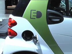 2011 Smart ED electric vehicle montage Stock Footage