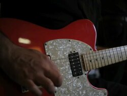 C/U Playing electric guitar Stock Footage