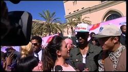 Stars arrive at the BET awards in L.A. News Clip