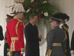 Duke & Duchess Of Cambridge Join The Queen In Welcoming The President of Singapore News Clip