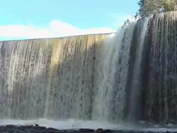 Waterfall in Autumn Stock Footage
