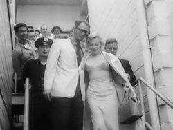 Marilyn Monroe and Arthur Miller Stock Footage