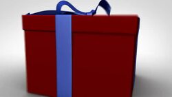 Gift Box, rotating and wrapping in limbo background Stock Footage
