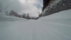 Snowy winter road drive -Mountain climbing- 4K - Stock Footage