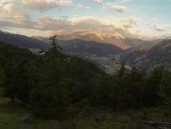 Sunrise on Mountain Top - Aerial View from UAV Stock Footage