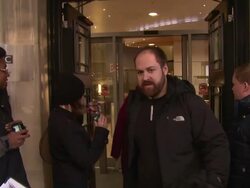 Caro Emerald at Celebrity Video Sightings at BBC Radio on January 10, 2014 Stock Footage