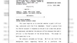 Judge Rules Donald Trump Can't Block Users on Twitter | THR News News Clip