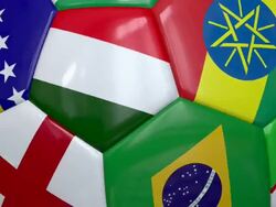 Close-Up World Cup Soccer Ball Stock Footage