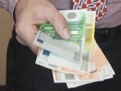 Dollars or Euros Stock Footage