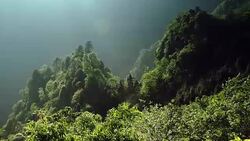 Hua ping nature reserve of the sunset.china Stock Footage