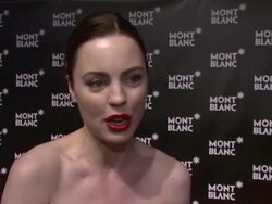 INTERVIEW: Melissa George on being out tonight, on why she likes John LennonÃ‰ Stock Footage