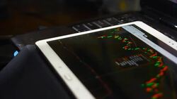 businessman hand working on tablet with digital business strategy Stock Footage