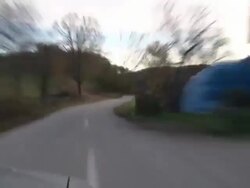 HD TIME-LAPSE: Suicidal car drive downhill Stock Footage