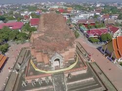 Wat Chedi Luang Temple Stock Footage