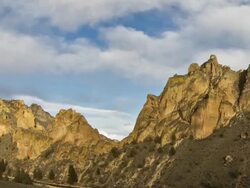 Smith Rocks Day Pan Stock Footage
