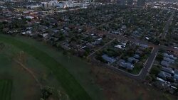 Drone aerials of Phoenix city skyline News Clip